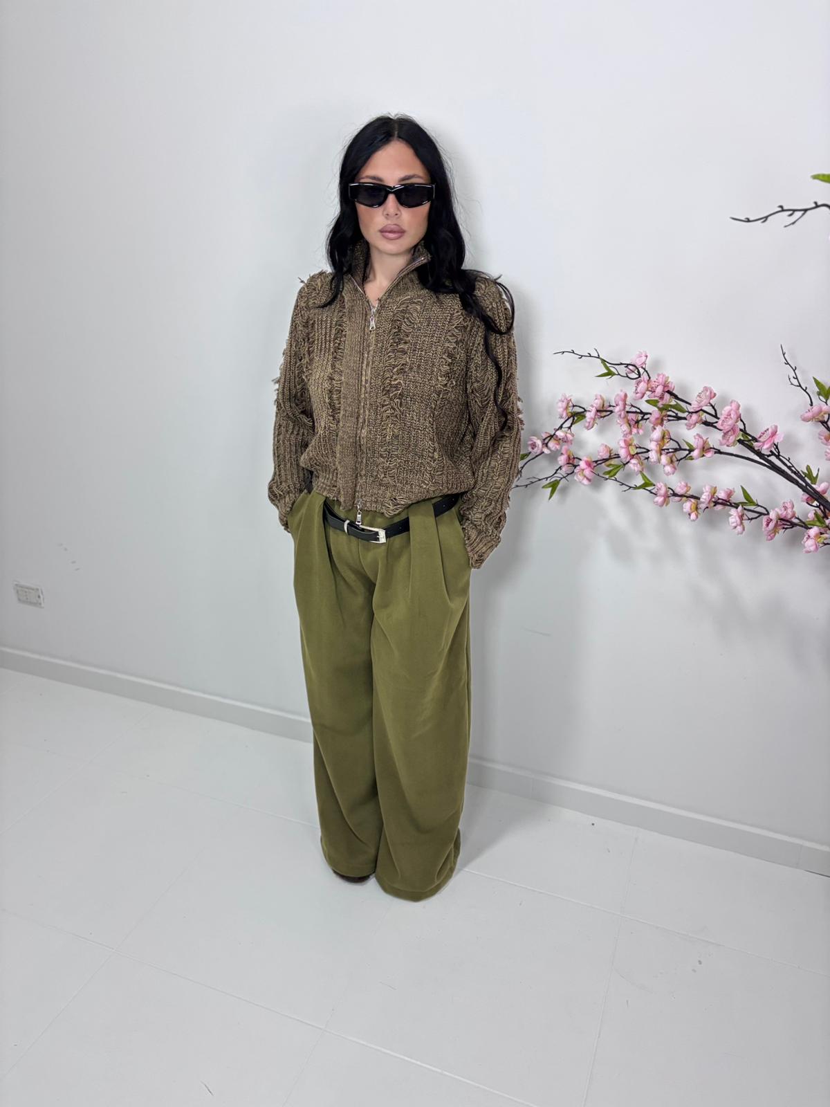 Maglione a zip (taglia unica)