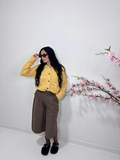 Cardigan giallo (taglia unica)