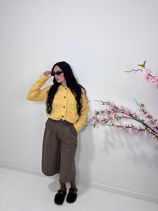 Cardigan giallo (taglia unica)